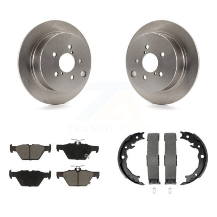 Rear Disc Rotors Ceramic Pads And Parking Brake Shoes Kit For Subaru Crosstrek K8C-104016