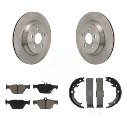 Rear Disc Rotors Ceramic Pads And Parking Brake Shoes Kit For Subaru Crosstrek K8C-104017