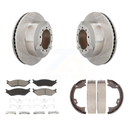 Rear Disc Rotors Ceramic Pads Parking Shoes Kit For Ford F-450 Super Duty IC Corporation K8C-104029
