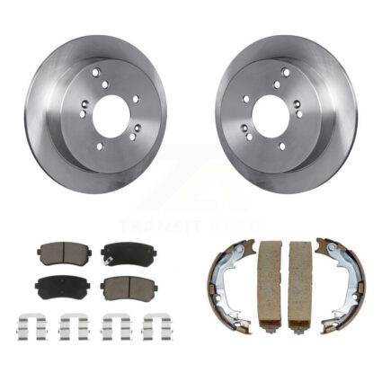 Rear Disc Rotors Ceramic Pads Parking Brake Shoes Kit For Hyundai Tucson Kia Sportage AWD K8C-104040