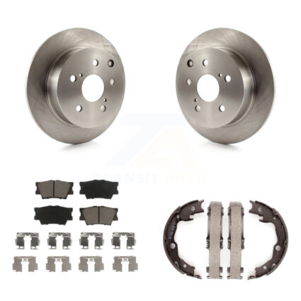 Rear Disc Rotors Ceramic Pads And Parking Brake Shoes Kit For Toyota Matrix Pontiac Vibe K8C-104051