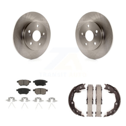 Rear Disc Rotors Ceramic Pads And Parking Brake Shoes Kit For Toyota Matrix Pontiac Vibe K8C-104052