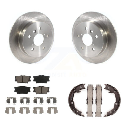 Rear Disc Rotors Ceramic Pads And Parking Brake Shoes Kit For Toyota Camry K8C-104054