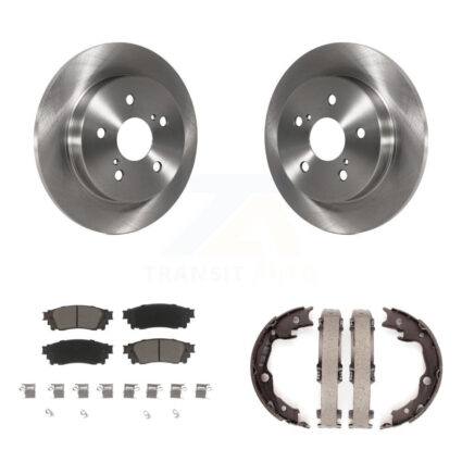 Rear Disc Rotors Ceramic Pads And Parking Brake Shoes Kit For Toyota Camry RAV4 K8C-104055