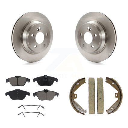 Rear Disc Rotors Ceramic Pads And Parking Brake Shoes Kit For Mercedes-Benz GLK350 GLK250 K8C-104063