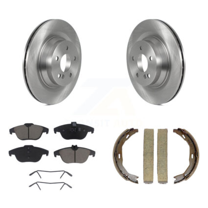 Rear Disc Rotors Ceramic Pads And Parking Brake Shoes Kit For Mercedes-Benz E550 K8C-104065