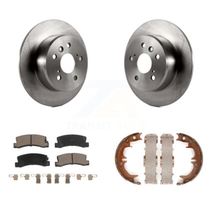Rear Disc Rotors Ceramic Pads Parking Brake Shoes Kit For Lexus Toyota Camry RX300 ES300 K8C-104079