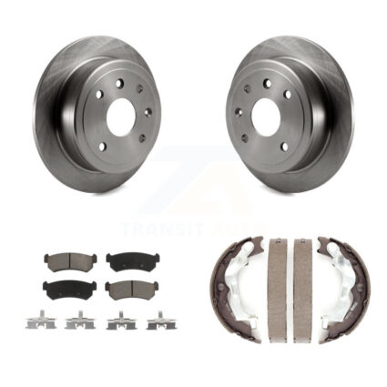 Rear Disc Rotors Ceramic Pads And Parking Brake Shoes Kit For Suzuki Forenza Reno K8C-104086