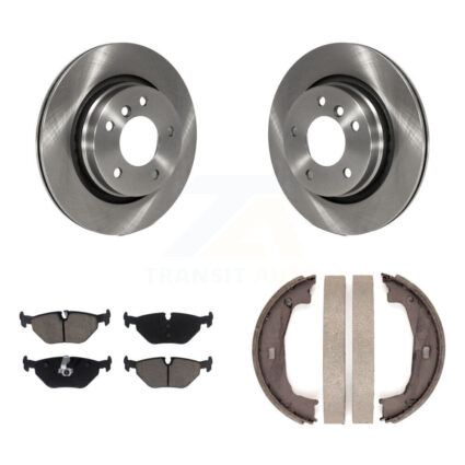 Rear Disc Rotors Ceramic Pads Parking Shoes Kit For BMW 325i 325Ci 323Ci 323i 328Ci 328i K8C-104100