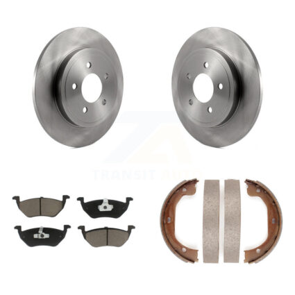 Rear Disc Rotors Ceramic Pads And Parking Shoes Kit For Ford Escape Mazda Tribute Mercury K8C-104107