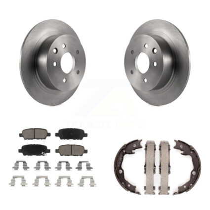 Rear Disc Rotors Ceramic Pads And Parking Brake Shoes Kit For Nissan Sentra Juke K8C-104121