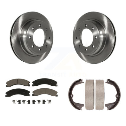 Rear Disc Rotors Ceramic Pads Parking Shoes Kit For 2012-2019 Nissan NV2500 NV3500 NV1500 K8C-104181