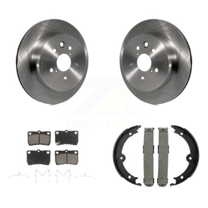 Rear Disc Rotors Ceramic Pads Parking Shoes Kit For Lexus IS250 IS350 GS350 GS300 GS450h K8C-104184