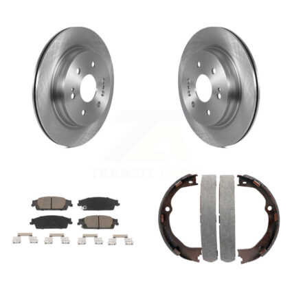 Rear Disc Rotors Ceramic Pads Parking Shoes Kit For 2019 Chevrolet Silverado 1500 LD GMC K8C-104191