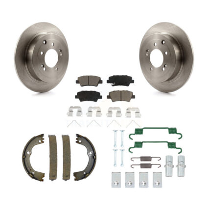 Rear Disc Rotors Ceramic Pads Parking Shoes Hardware Kit For Hyundai Tucson Kia Sportage K8C-104208