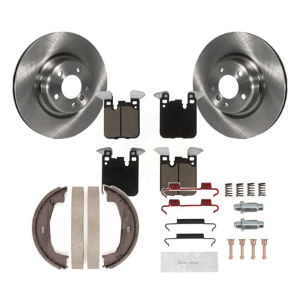 Rear Disc Rotors Ceramic Pads Parking Shoes & Hardware Kit For BMW 230i xDrive 228i M240i K8C-104222