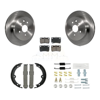 Rear Disc Rotors Ceramic Pads Parking Shoes And Hardware Kit For Lexus IS250 IS350 GS350 K8C-104254