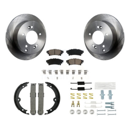 Rear Disc Rotors Ceramic Pads Parking Brake Shoes And Hardware Kit For Lexus IS250 K8C-104255