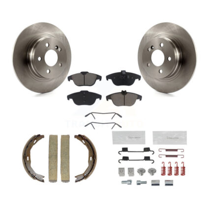 Rear Disc Rotors Ceramic Pads Parking Shoes And Hardware Kit For Mercedes-Benz C300 C250 K8C-104273