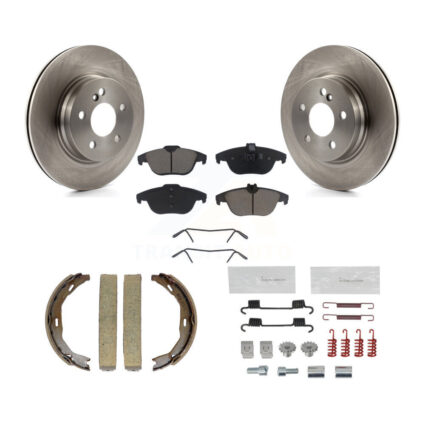 Rear Disc Rotors Ceramic Pads Parking Shoes Hardware Kit For Mercedes-Benz C300 C350 E350 K8C-104274