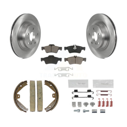 Rear Disc Rotors Ceramic Pads Parking Shoes & Hardware Kit For Mercedes-Benz E550 CLS550 K8C-104276