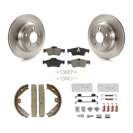 Rear Disc Rotors Ceramic Pads Parking Shoes And Hardware Kit For Mercedes-Benz E350 E400 K8C-104277