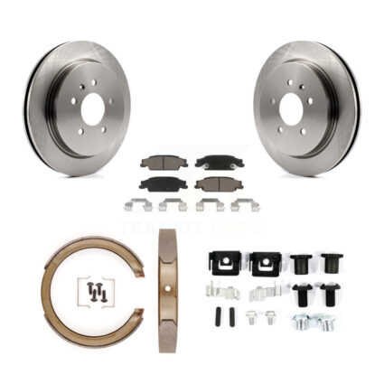 Rear Disc Rotors Ceramic Pads Parking Brake Shoes And Hardware Kit For Cadillac STS K8C-104285
