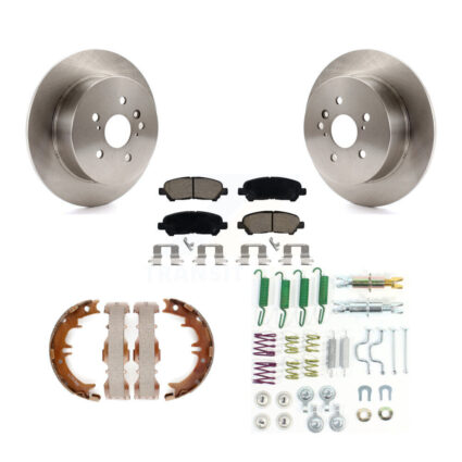 Rear Disc Rotors Ceramic Pads Parking Shoes Hardware Kit For 2008-2013 Toyota Highlander K8C-104299
