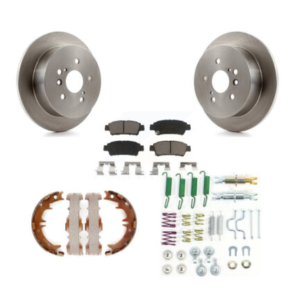 Rear Disc Rotors Ceramic Pads Parking Shoes And Hardware Kit For 2004-2010 Toyota Sienna K8C-104302
