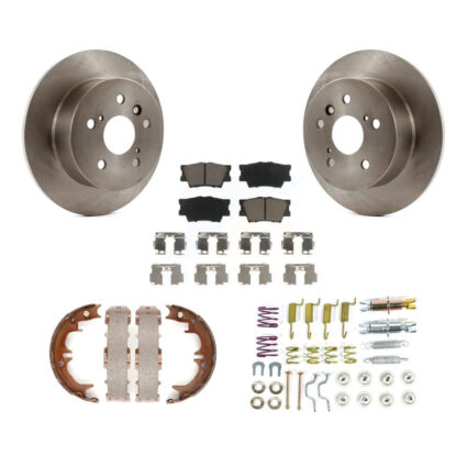 Rear Disc Rotors Ceramic Pads Parking Shoes And Hardware Kit For Toyota Camry Lexus ES350 K8C-104320