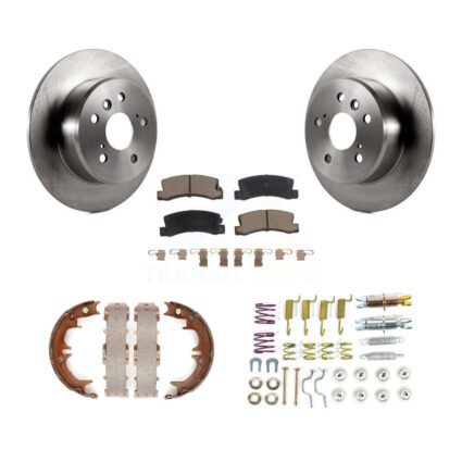 Rear Disc Rotors Ceramic Pads Parking Shoes And Hardware Kit For Lexus Toyota Camry RX300 K8C-104324