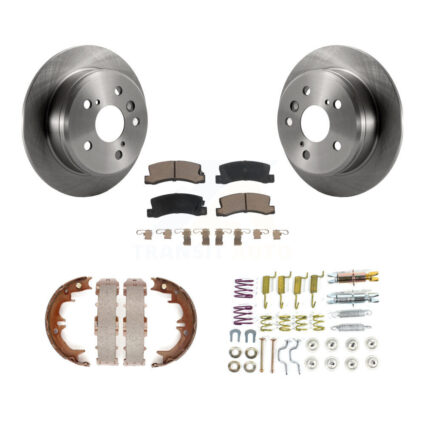 Rear Disc Rotors Ceramic Pads Parking Shoes & Hardware Kit For Toyota Camry Solara Lexus K8C-104325