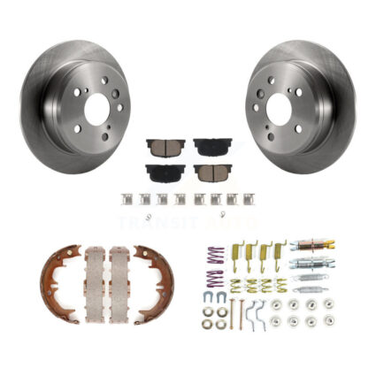 Rear Disc Rotors Ceramic Pads Parking Shoes And Hardware Kit For Toyota Camry Lexus ES300 K8C-104326