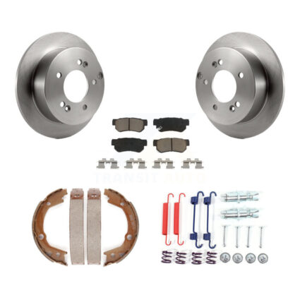 Rear Disc Rotors Ceramic Pads Parking Shoes Hardware Kit For Hyundai Tucson Kia Sportage K8C-104373