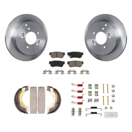 Rear Disc Rotors Ceramic Pads Parking Shoes Hardware Kit For Hyundai Tucson Kia Sportage K8C-104374