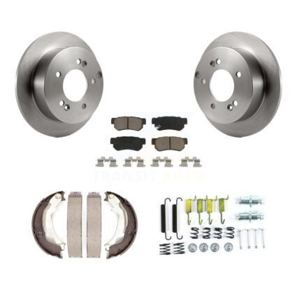 Rear Disc Rotors Ceramic Pads Parking Shoes And Hardware Kit For Hyundai Sonata XG350 Kia K8C-104377
