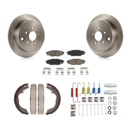 Rear Disc Rotors Ceramic Pads Parking Shoes And Hardware Kit For Subaru Impreza Forester K8C-104408