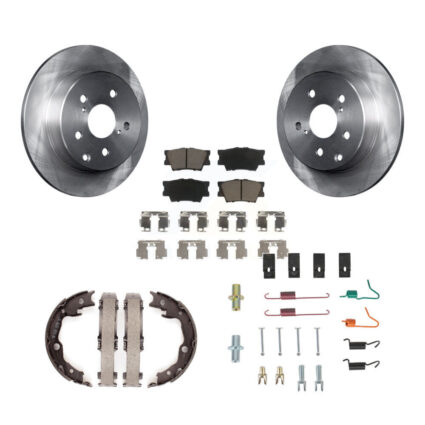 Rear Disc Rotors Ceramic Pads Parking Shoes And Hardware Kit For Toyota RAV4 Lexus HS250h K8C-104424