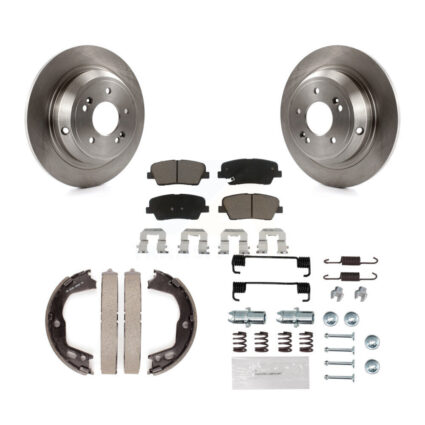Rear Disc Rotors Ceramic Pads Parking Brake Shoes And Hardware Kit For Hyundai Genesis K8C-104499