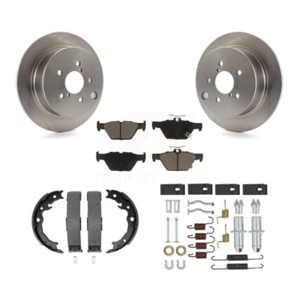 Rear Disc Rotors Ceramic Pads Parking Brake Shoes And Hardware Kit For Subaru Crosstrek K8C-104506
