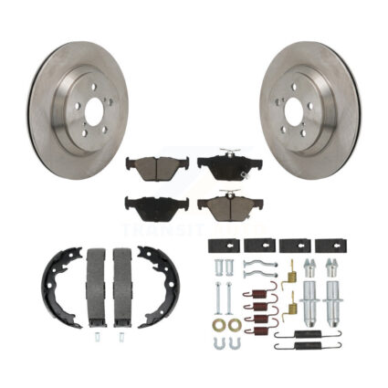 Rear Disc Rotors Ceramic Pads Parking Brake Shoes And Hardware Kit For Subaru Crosstrek K8C-104507