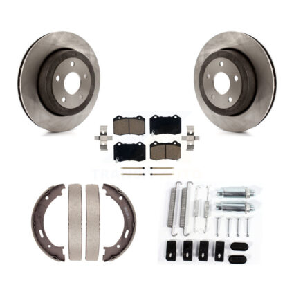 Rear Disc Rotors Ceramic Pads Parking Shoes And Hardware Kit For Jeep Grand Cherokee SRT8 K8C-104542