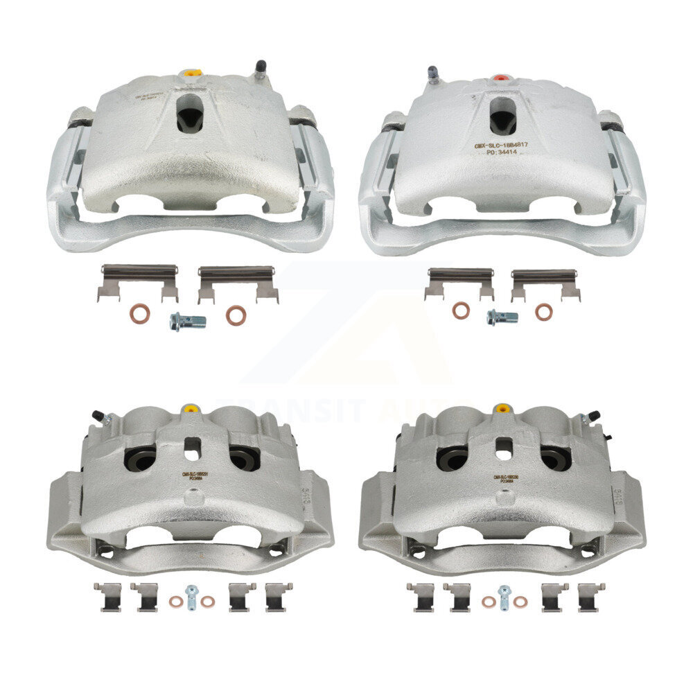 Front Rear Brake Caliper (Left Right) Kit For 2009-2020 Chevrolet Express 4500 GMC Savana KBC-100064
