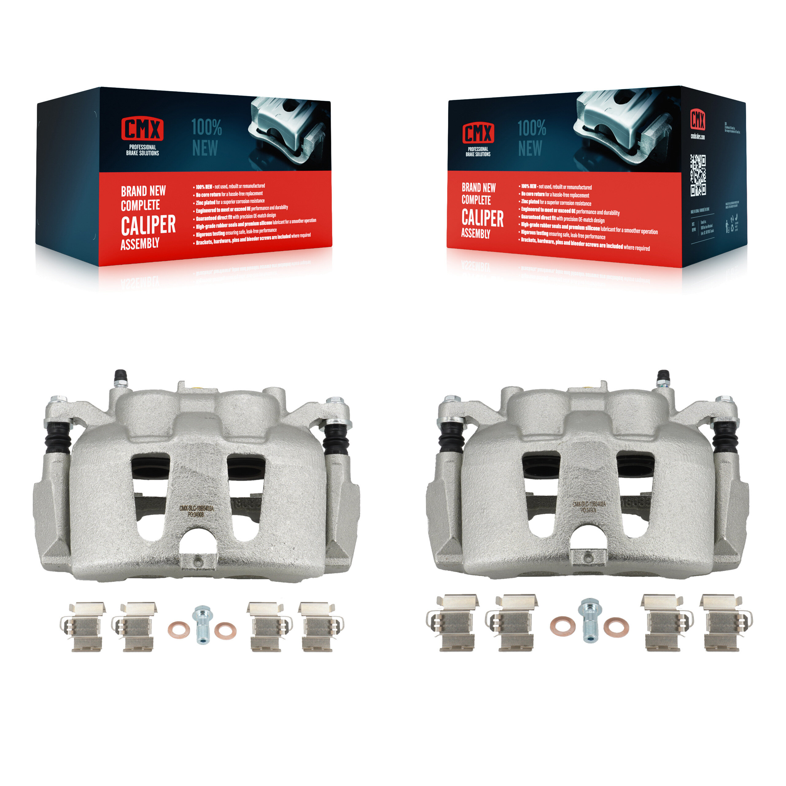 Front Disc Brake Caliper Left Right Side (Driver Passenger) Kit For Dodge Journey KBC-100166