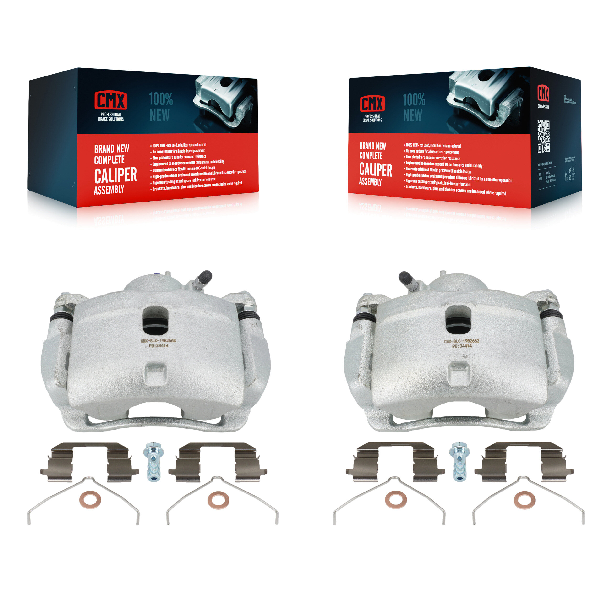 Front Disc Brake Caliper Left Right Side (Driver Passenger) Kit For Honda CR-V Element KBC-100172