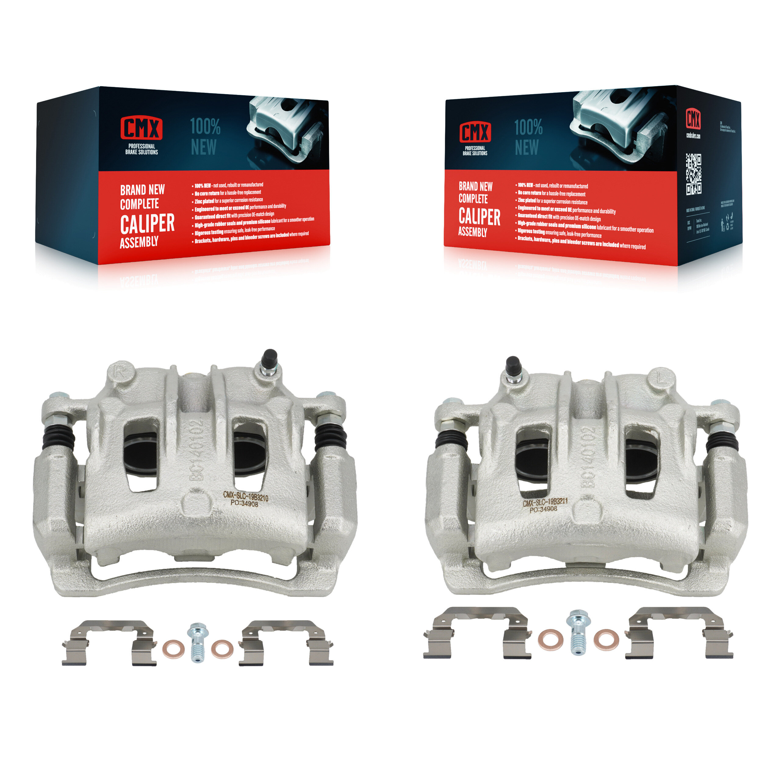 Front Disc Brake Caliper Left Right Side (Driver Passenger) Kit For Hyundai Santa Fe XL KBC-100191