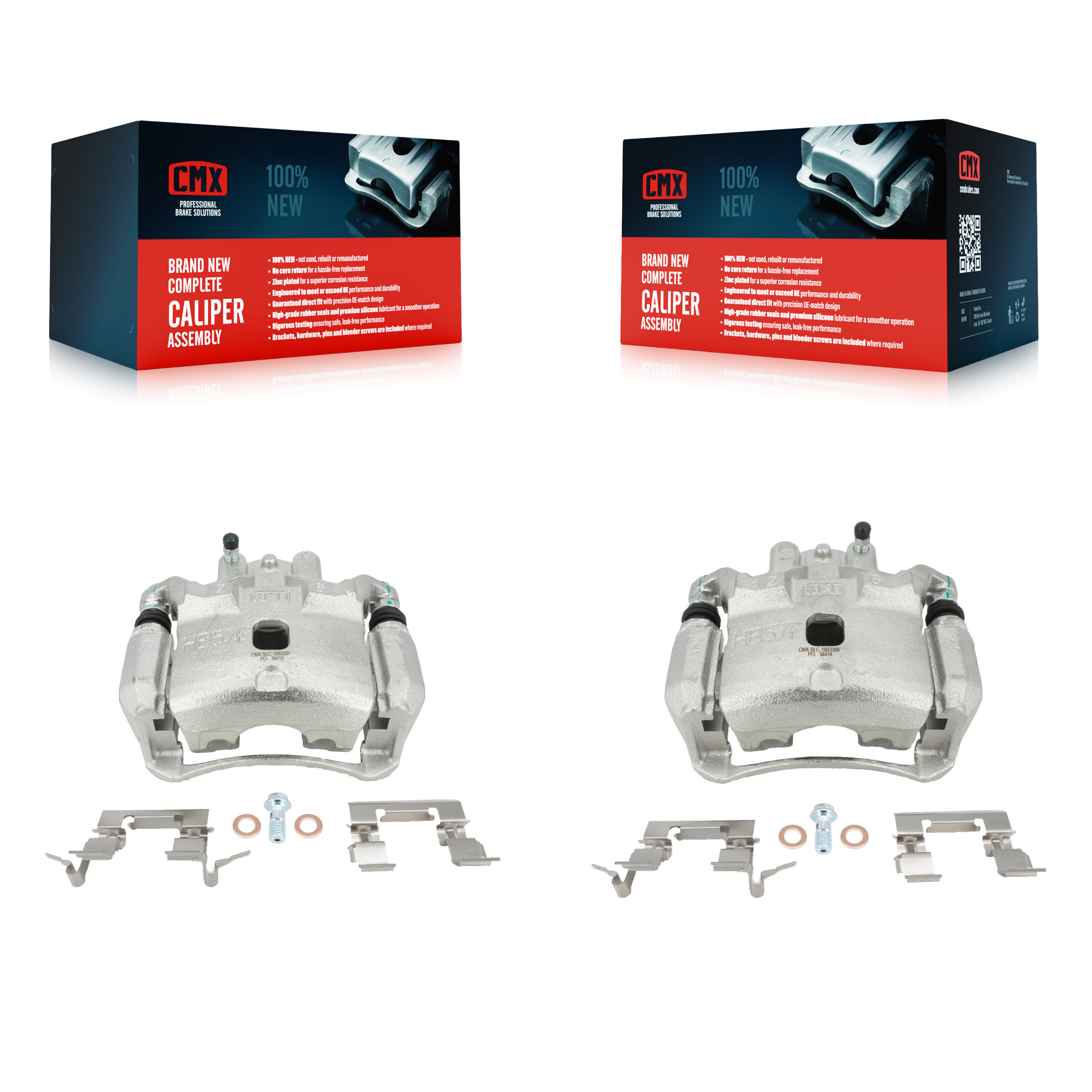 Front Disc Brake Caliper Left Right Side (Driver Passenger) Kit For Nissan Sentra KBC-100196