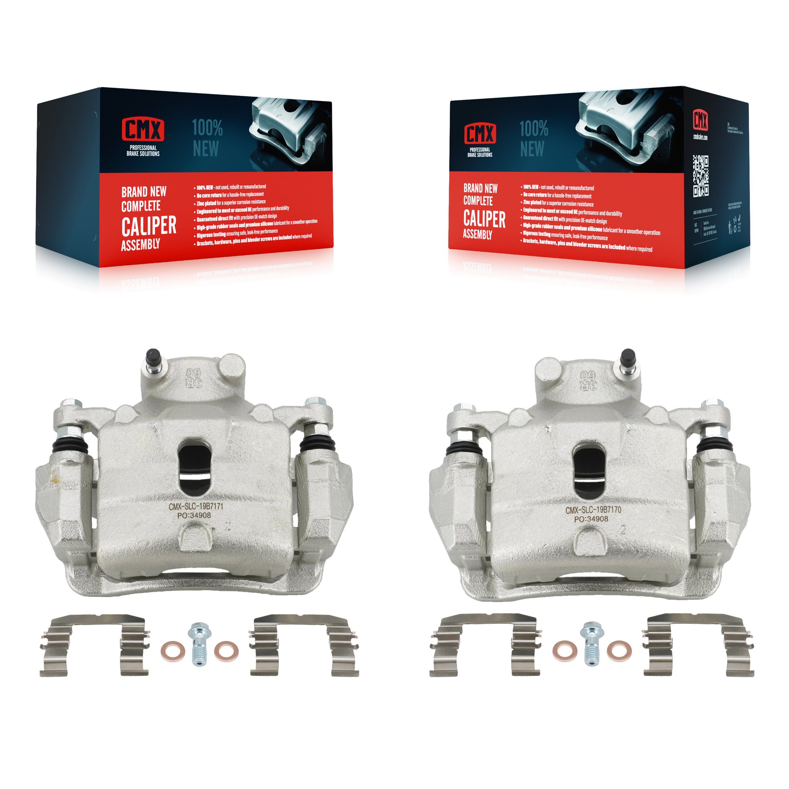 Front Brake Caliper Left Right Side (Driver Passenger) Kit For Hyundai Sonata Kia Optima KBC-100216