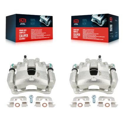Front Brake Caliper Left Right Side (Driver Passenger) Kit For Hyundai Accent Kia Rio KBC-100223