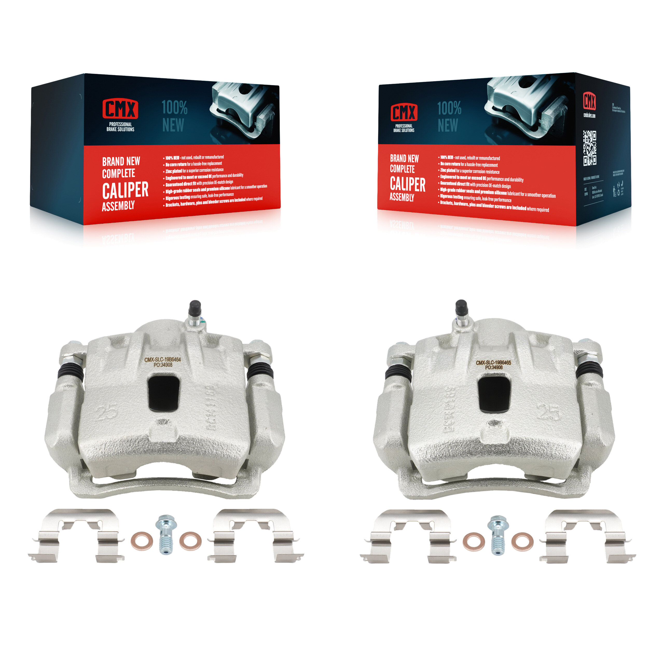 Front Brake Caliper Left Right (Driver Passenger) Kit For 2011-2012 Hyundai Elantra 1.8L KBC-100241